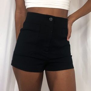 High Waisted Black Shorts